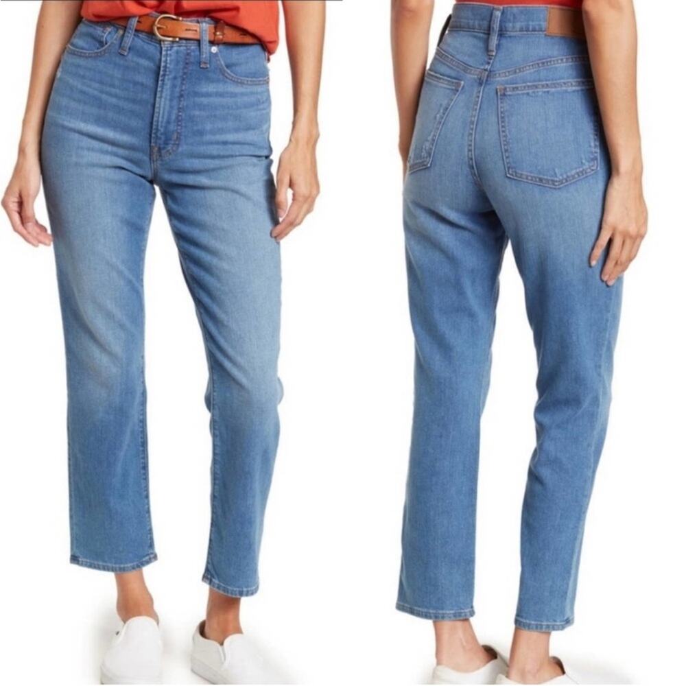 Madewell The Perfect Vintage High Rise Crop Mom Jeans in Cartigan Wash Size 26